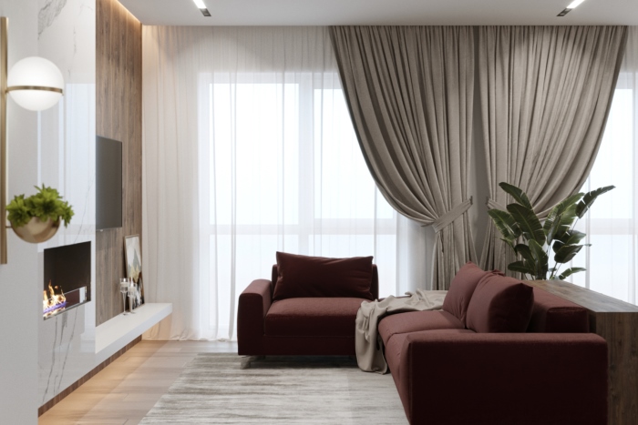 Kominek w duży pokój