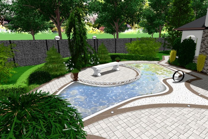 Projekt fontanny w ogrodzie
