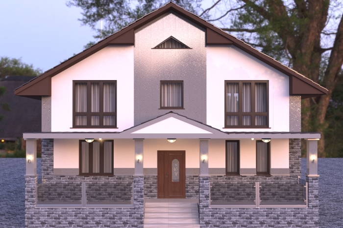 Nowoczesny projekt elewacji domu