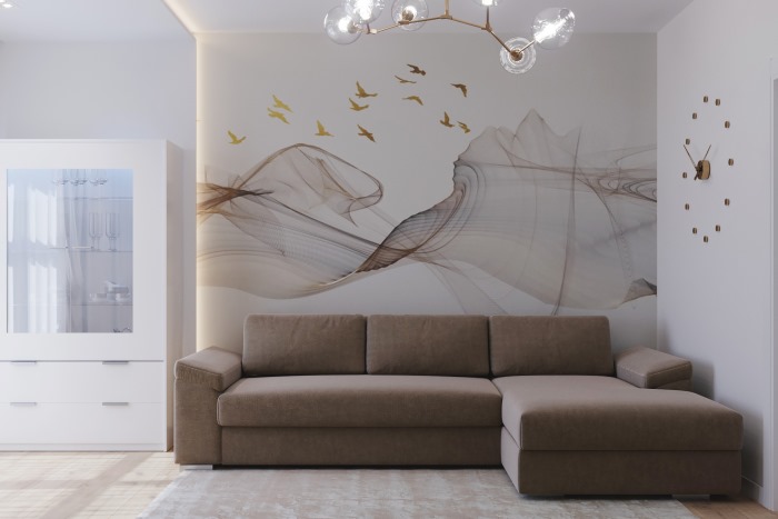 Duży pokój w projekcie wnętrza