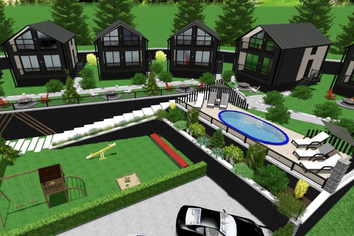 Projekt ogrodu przy hotelu Polska