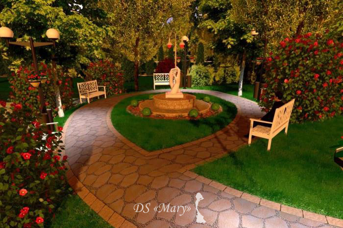 Formy architekturne w projekcie parku