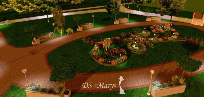 Kwietnik w projekcie parku